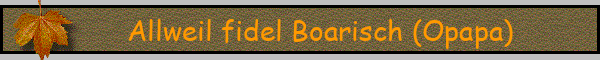 Allweil fidel Boarisch (Opapa)