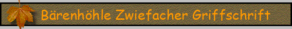 Bärenhöhle Zwiefacher Griffschrift