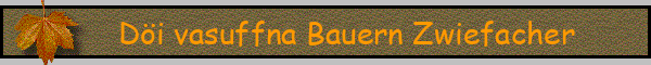 Döi vasuffna Bauern Zwiefacher