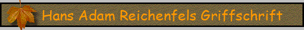 Hans Adam Reichenfels Griffschrift