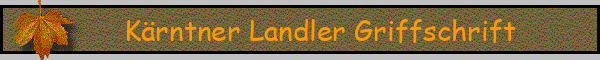 Kärntner Landler Griffschrift