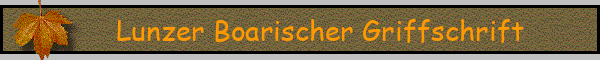 Lunzer Boarischer Griffschrift