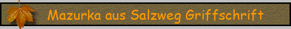 Mazurka aus Salzweg Griffschrift