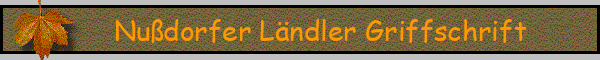 Nußdorfer Ländler Griffschrift