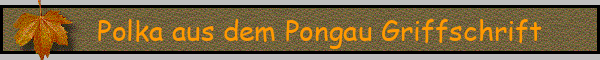 Polka aus dem Pongau Griffschrift