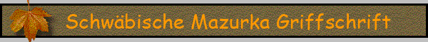 Schwäbische Mazurka Griffschrift