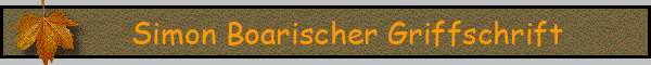 Simon Boarischer Griffschrift