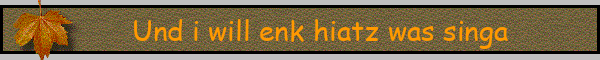 Und i will enk hiatz was singa