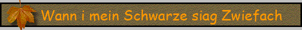 Wann i mein Schwarze siag Zwiefach